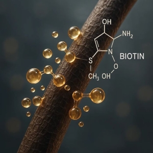 Biotin molecular structure and nail health